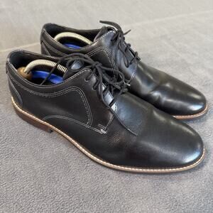 Nunn Bush Leather Oxford Shoes Mens 11.5 Comfort Gel Black Lace Up Dress